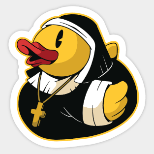 Cute Nun Rubber Ducky // Rubber Duckie Sticker